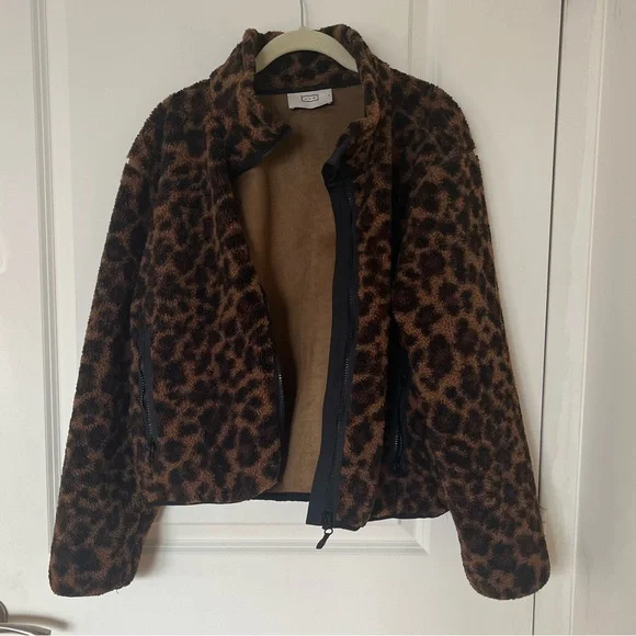 AYR Brown Leopard Print Teddy Jacket - Picture 7 of 7